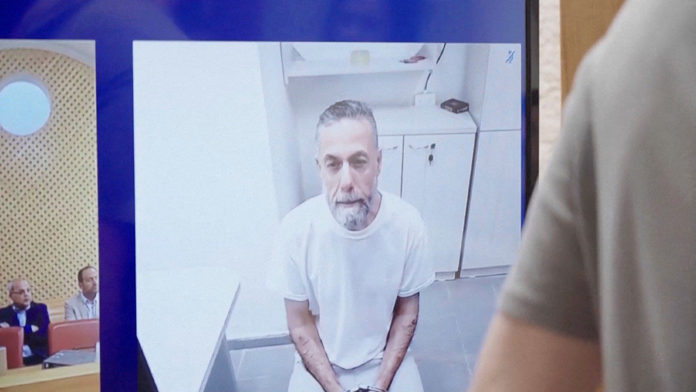 Dr. Hussam Abu Safiya appears via video link at the Israeli Supreme Court hearing in Jerusalem, June 10, 2026